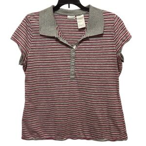 No Boundaries Stripped Button T-Shirt. Size XL